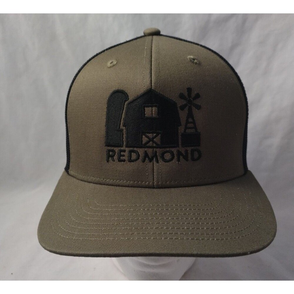 Redmond Farm Trucker's Hat/Cap Olive Green/Black Mesh Back Snapback OS-BRAND NEW